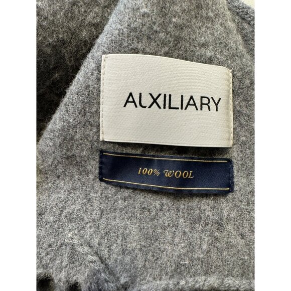 New ARITZIA ALXILIARY 100% Luxury Large Soft Wool Wrap Poncho Cape Fringe - Picture 11 of 13